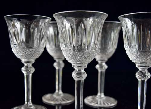 5 St Louis Crystal Tommy Sherry or Port Glasses
