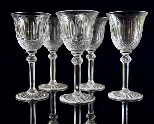 5 St Louis Crystal Tommy Sherry or Port Glasses