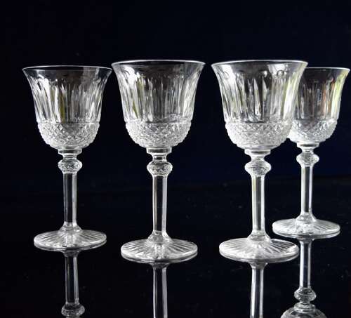 4 St Louis Crystal Tommy Claret Glasses