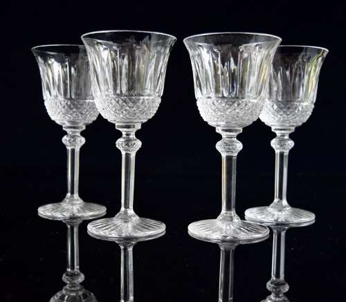 4 St Louis Crystal Tommy Claret Glasses