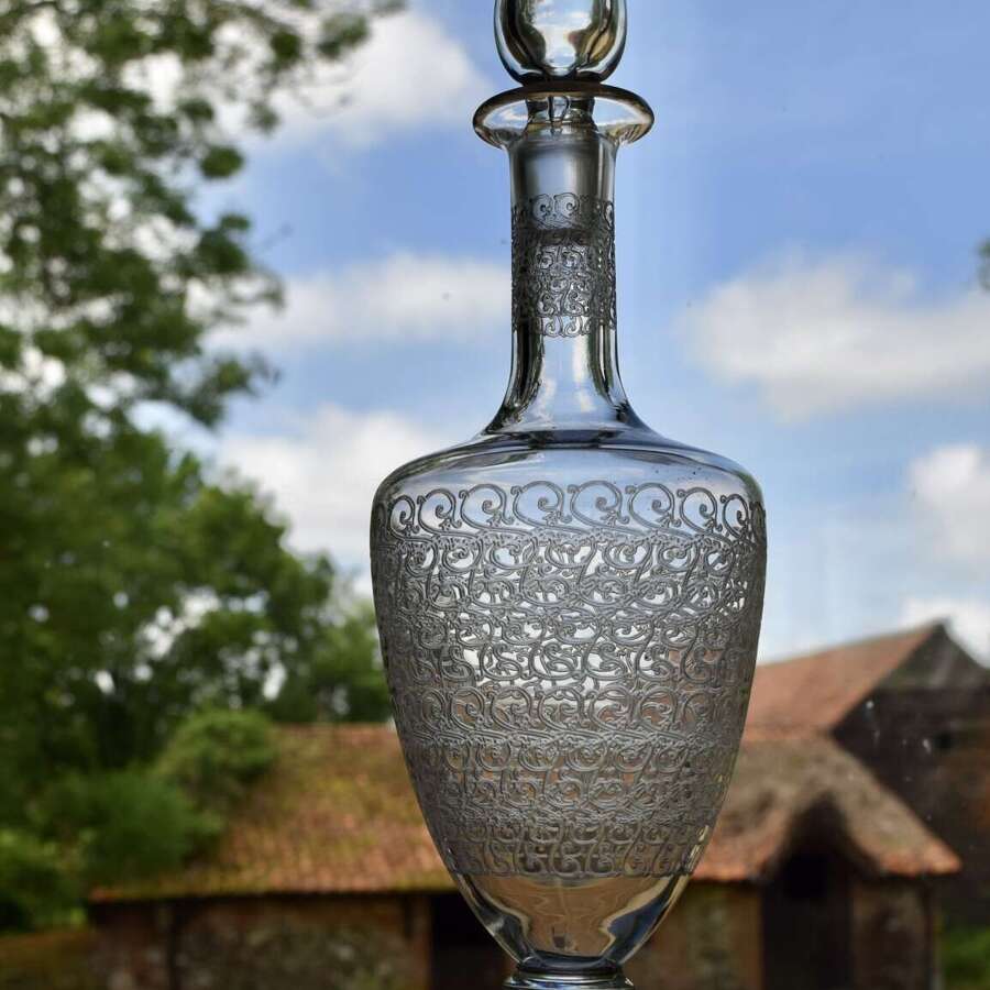 Baccarat Crystal Rohan footed Amphora Decanter