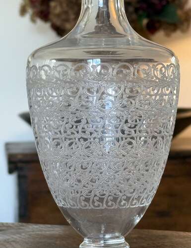 Baccarat Crystal Rohan footed Amphora Decanter