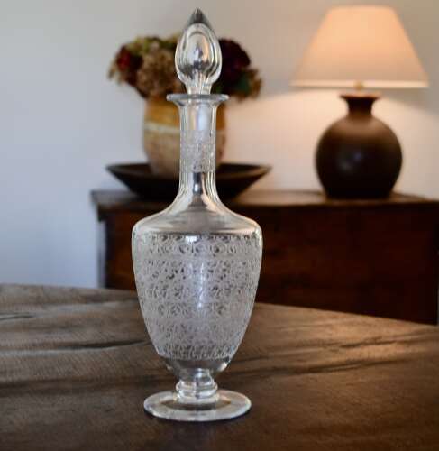 Baccarat Crystal Rohan footed Amphora Decanter
