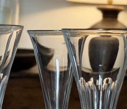 6 Victorian Champagne Flutes