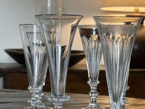 8 Victorian Champagne Glasses 1880-1900