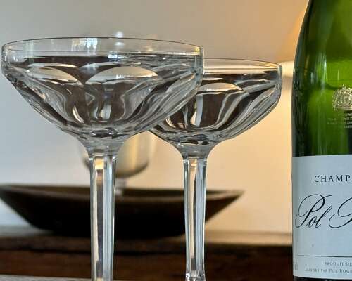 4 outstanding Champagne Coupes by Val Saint Lambert