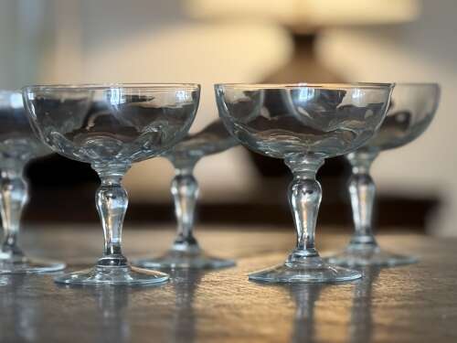 5 Thomas Webb large Champagne Coupes