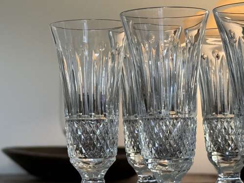 6 St LouisCrystal Tommy Champagne Glasses