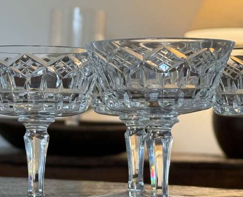 4 Thomas Webb Champagne Coupes