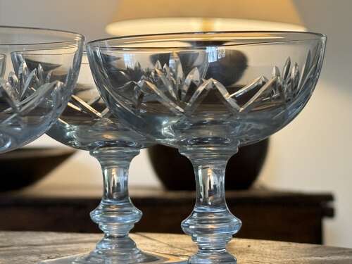 5 Val Saint Lambert Champagne Coupes