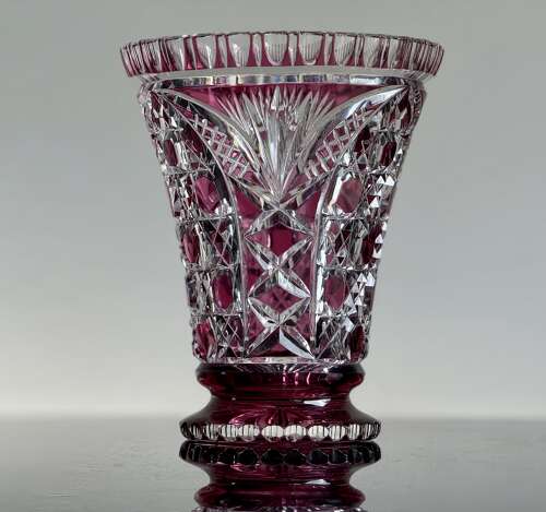 Val Saint Lambert Pink Vase c1930