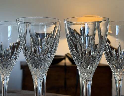 6 Stuart Crystal Madison Wine Glasses 8 1/4