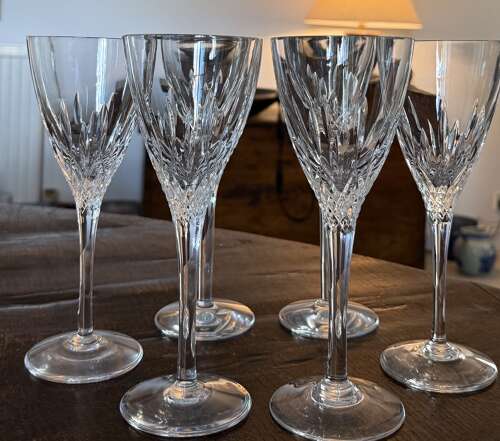 6 Stuart Crystal Madison Wine Glasses 8 1/4