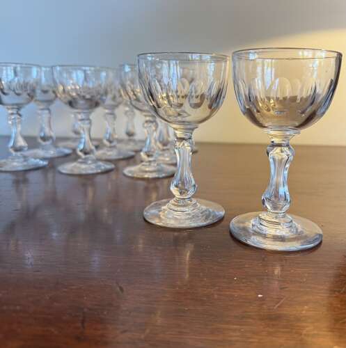 12 Val Saint Lambert Port Glasses c 1920s