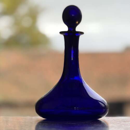 Thomas Webb Bristol Blue Ships Decanter