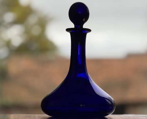 Thomas Webb Bristol Blue Ships Decanter