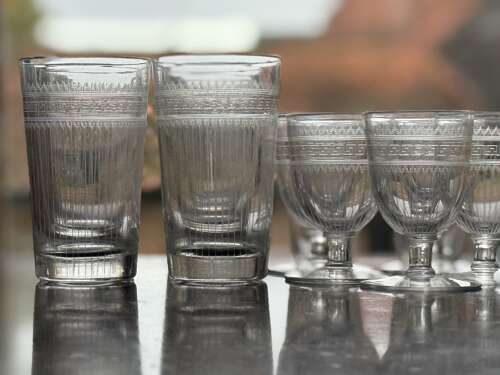 Edwardian Lemonade and Port Glass Set