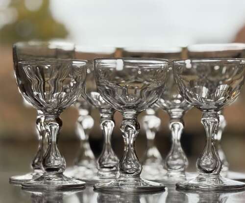 10 Val Saint Lambert Port & Apertif Glasses