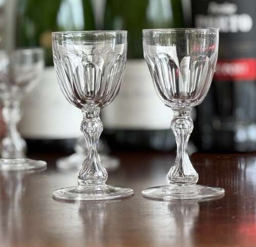 10 Val Saint Lambert Port & Apertif Glasses