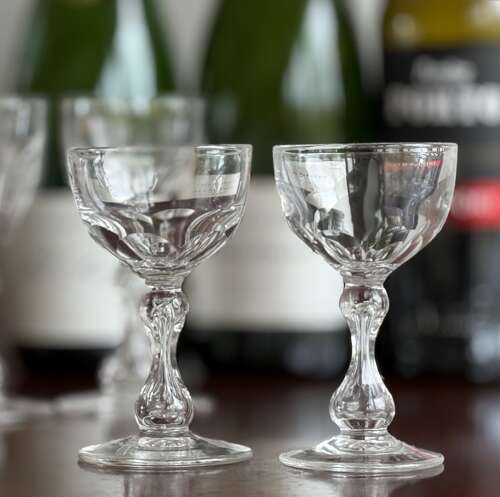 10 Val Saint Lambert Port & Apertif Glasses
