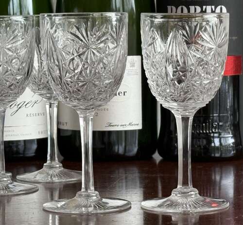 5 Thomas Webb Sherry Glasses 1925 exceptional