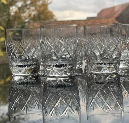 7 Whitefriars small Barrel Tumblers