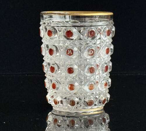 Baccarat Diamants Pierreries Ruby Water Glass c1910