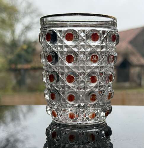 Baccarat Diamants Pierreries Ruby Water Glass c1910