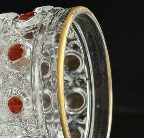 Baccarat Diamants Pierreries Ruby Water Glass c1910