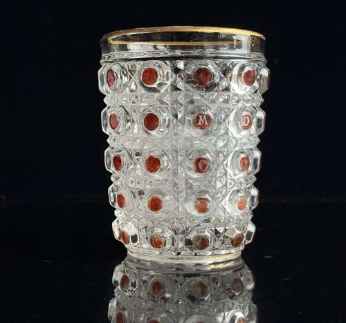 Baccarat Diamants Pierreries Ruby Water Glass c1910