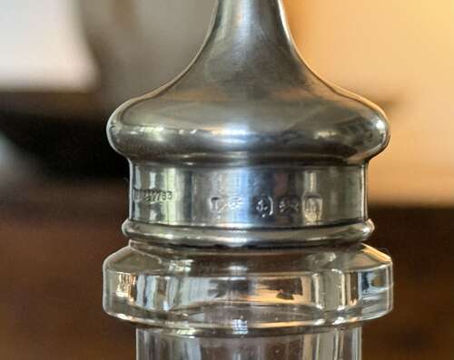 A Silver Bitters Bottle Birmingham 1936