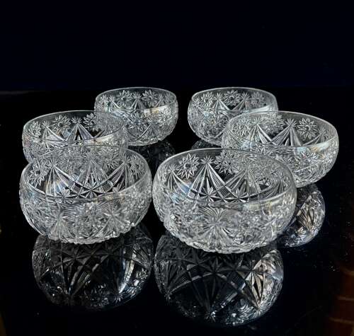 6 Baccarat Petit Four Bowls c1930