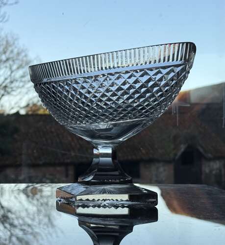 Webb Corbett Georgian Revival Boat Vase c1925