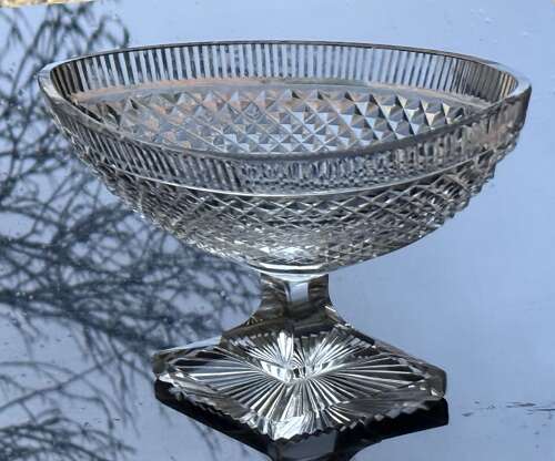 Webb Corbett Georgian Revival Boat Vase c1925