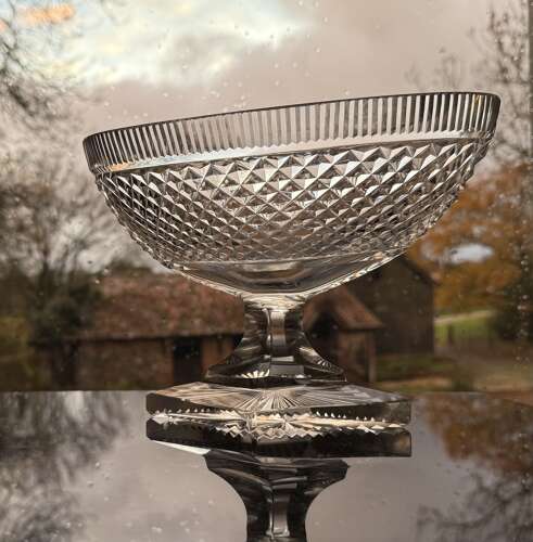 Webb Corbett Georgian Revival Boat Vase c1925