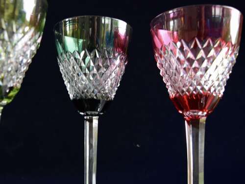 5 Val Saint Lambert Glasses from a Private Collection