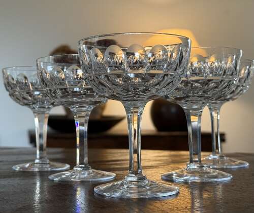 5 Champagne Coupes oustandingf c1920s