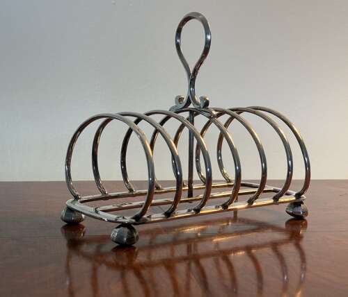 Victorian Silver Toast Rack in the Georgian Style