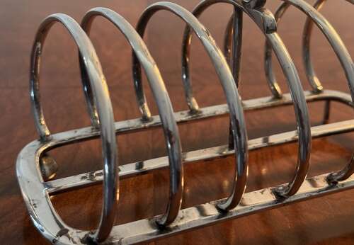 Victorian Silver Toast Rack in the Georgian Style