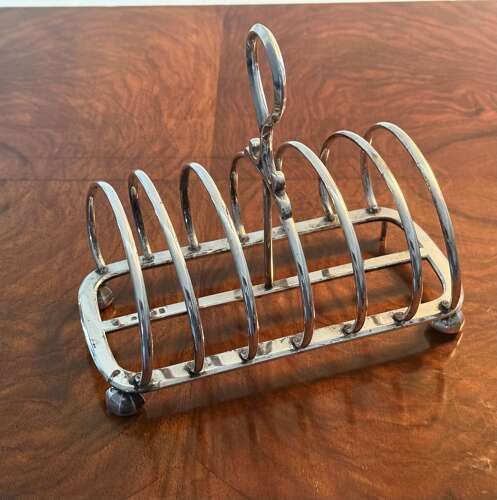 Victorian Silver Toast Rack in the Georgian Style