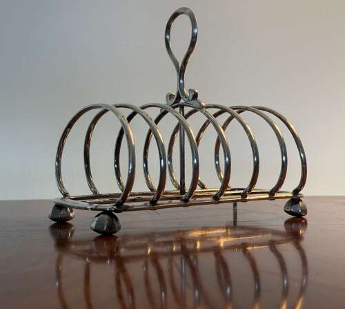 Victorian Silver Toast Rack in the Georgian Style