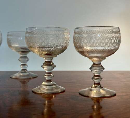 8 Baccarat Port Glasses Belle Epoque