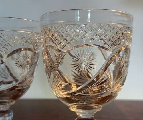 5 Large Wine Glasses from Stevens & Williams c1920