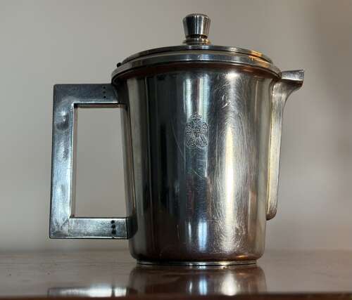 Broggi of Milan Silver plate Coffee Creamer Italian Africa Police 1940