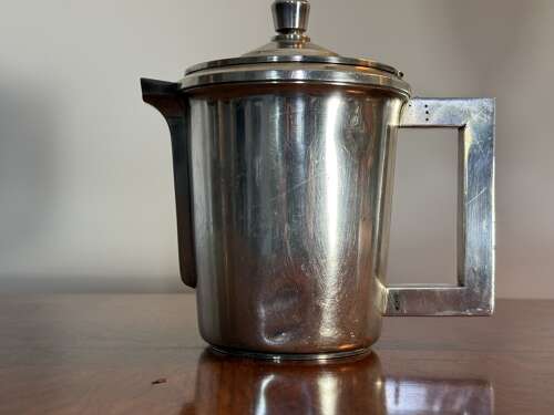 Broggi of Milan Silver plate Coffee Creamer Italian Africa Police 1940