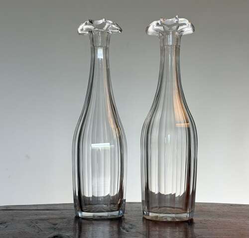 2 Art Nouveau French Carafes c1900-1914