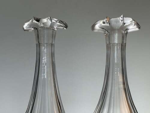 2 Art Nouveau French Carafes c1900-1914