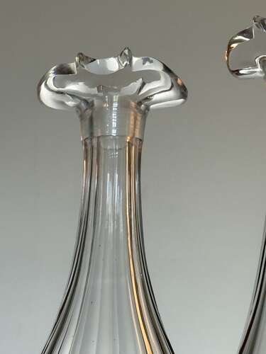 2 Art Nouveau French Carafes c1900-1914