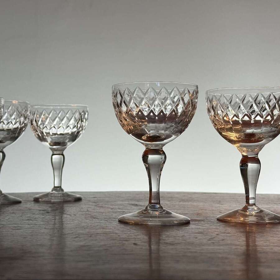 6 Royal Brierley Coventry Champagne Cocktail Glasses