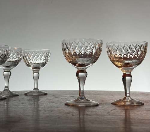 6 Royal Brierley Coventry Champagne Cocktail Glasses